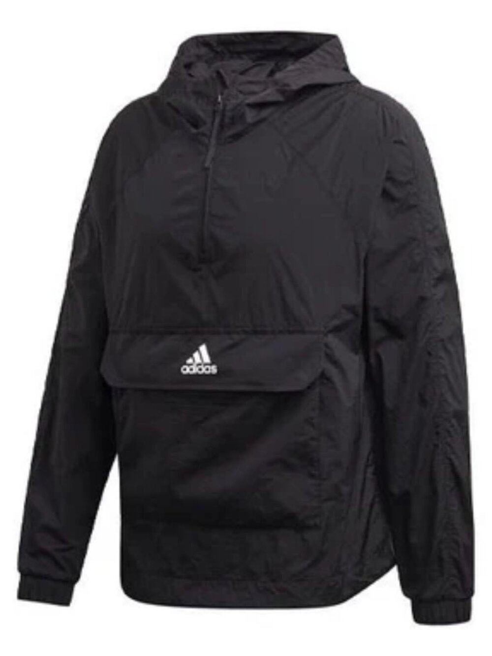adidas Women's Sportswear ZNE Half-Zip Windbreaker Jacket  Size M Black .